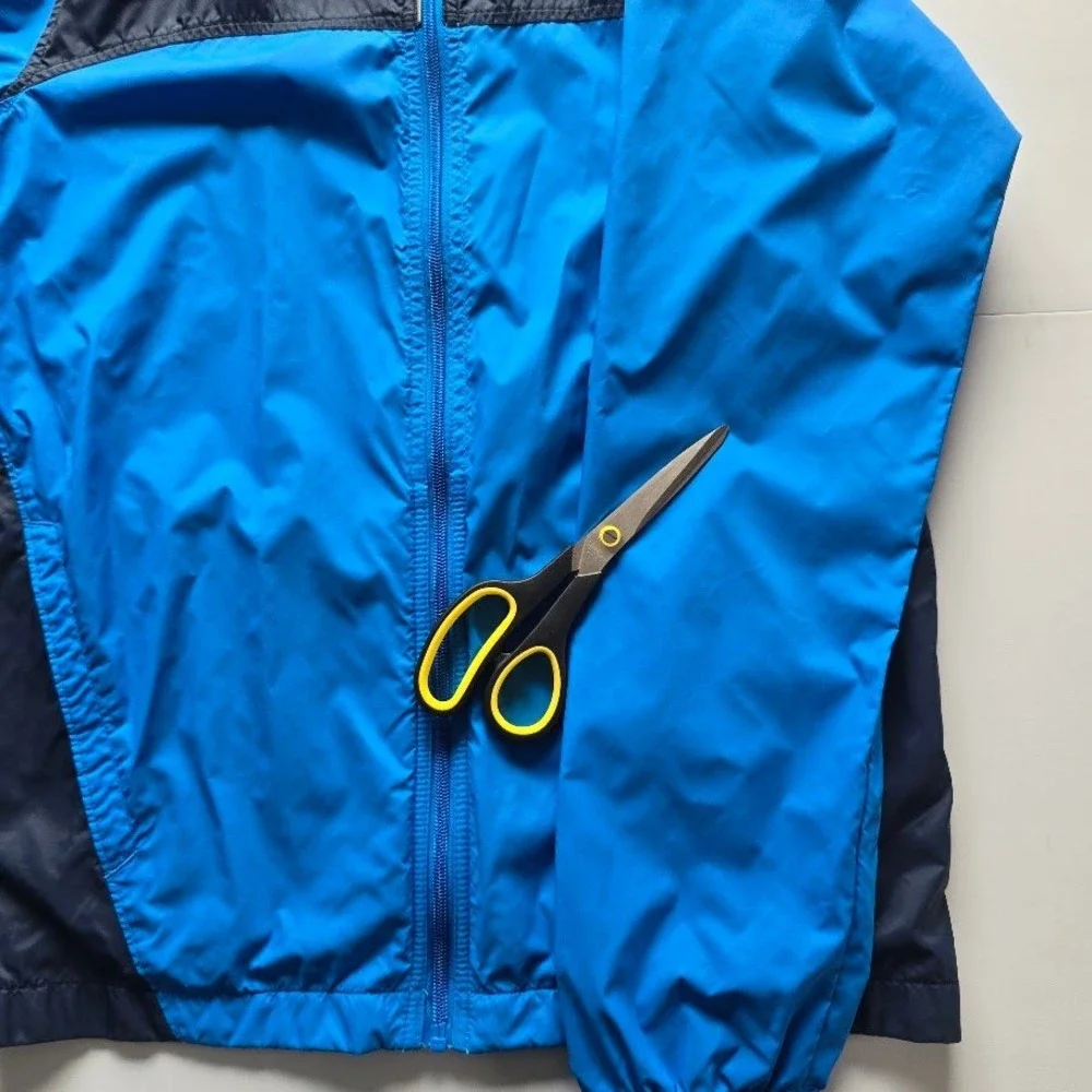 Columbia‎ Windbreaker Jacket Kids XL 18/20 Blue Navy Gorpcore Outdoorsy Raincoat